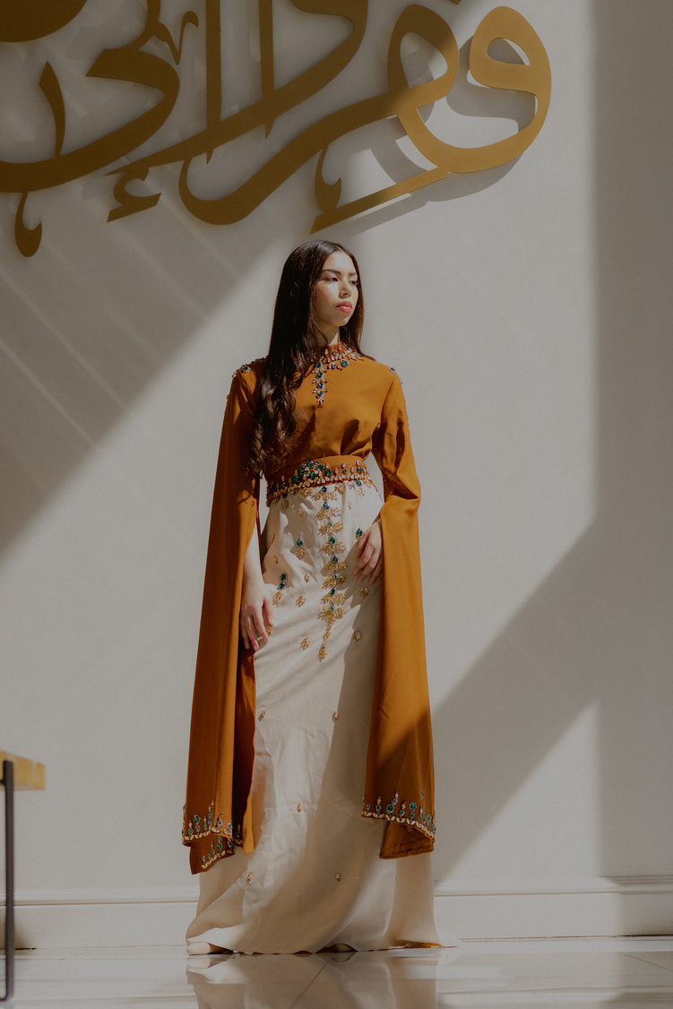 Burnt Amber gown