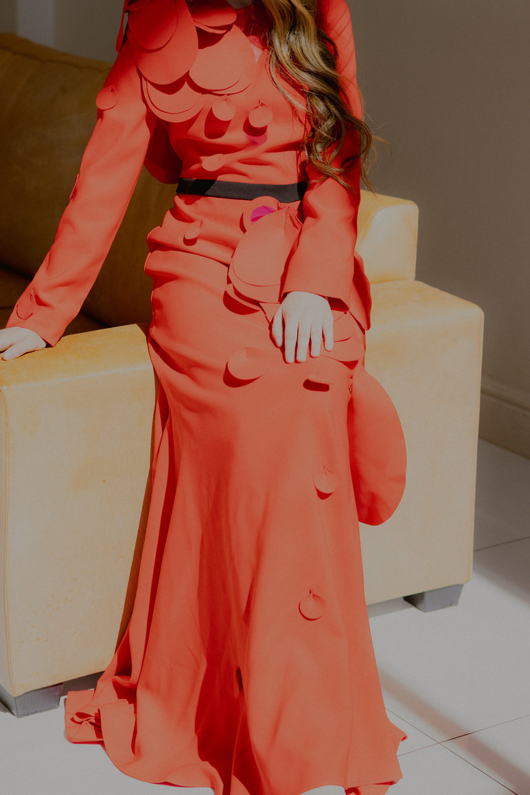 Scarlet Bloom gown
