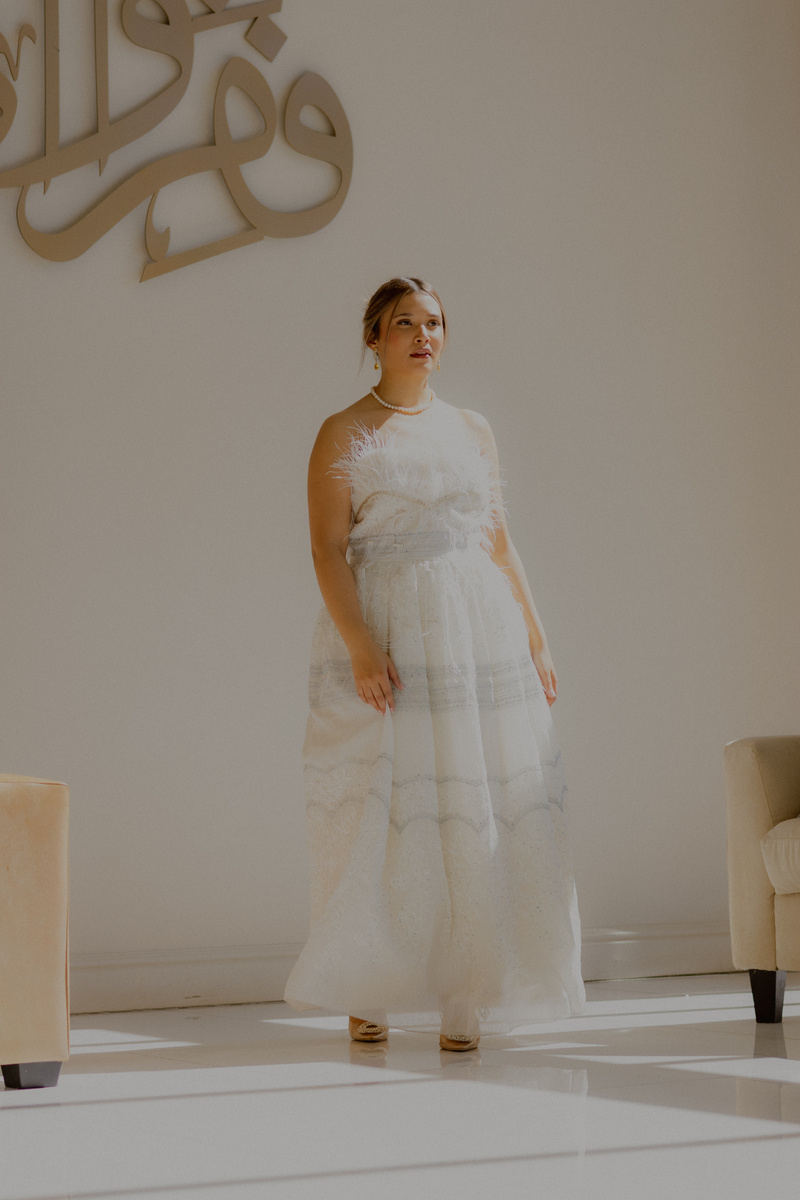 White Feather gown